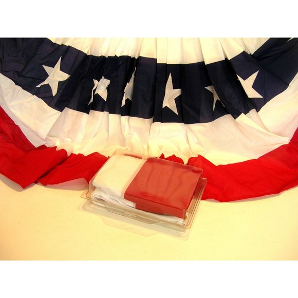 Americana Red White and Blue Fabric Bunting 72" Large NIB - Picture 5 of 6